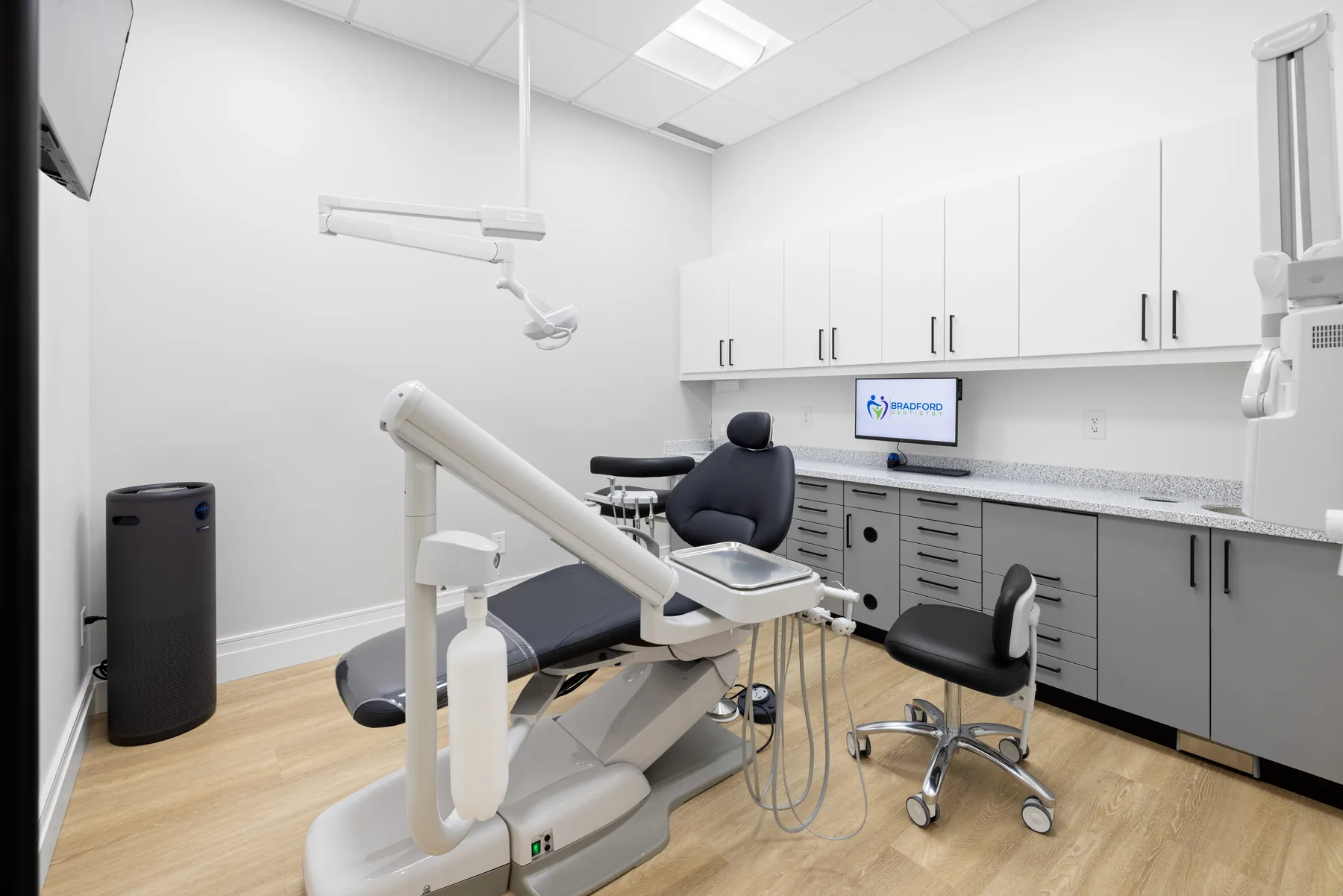 Spacious private dental treatment room at Bradford Dentistry